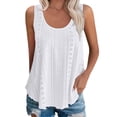thumbnail image 2 of Jxximdong Tank Top for Women Women's Casual Stylish Vest Top Eyelet Embroidered Sleeveless Suspender Head Neck Shirt Spring Tops for Women, 2 of 4