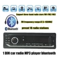 thumbnail image 2 of Car Radio Car Audio Stereo 12V Player Bluetooth AUX-IN MP3 FM USB 1 Din With Remote Control For Car Radio ,Accurate Channel Search, 2 of 6