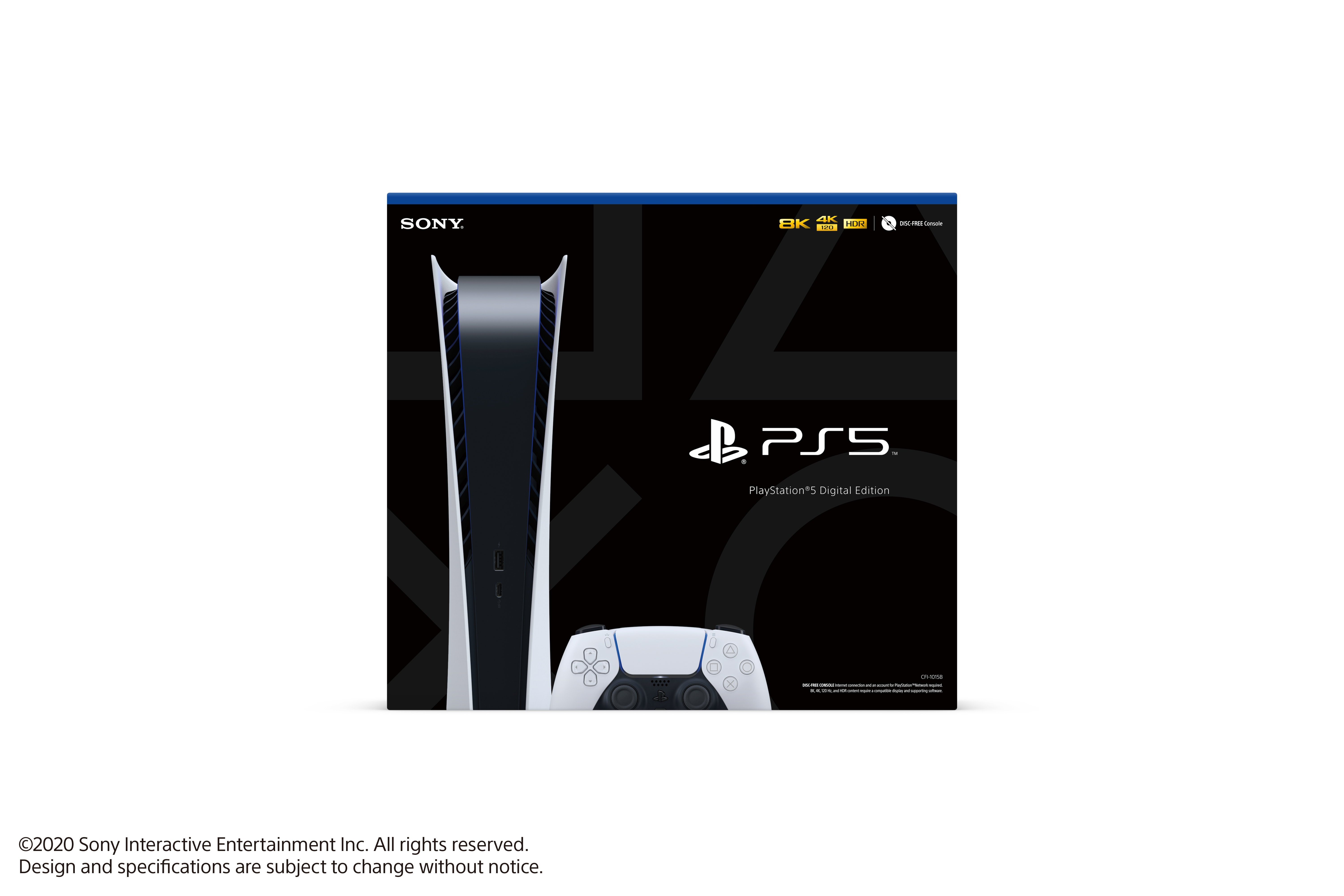 Sony PlayStation 5 Versión Digital 825GB SSD Consola de Juegos, Blanco, 1, 1 2