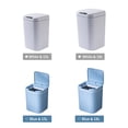 thumbnail image 2 of 15L Touch-free Trash Cans Smart Knock Induction Trash Bin Automatic Garbage Can Infrared Motion Sensor with Lid for Car Kitchen Bathroom Office Bedroom, 2 of 8