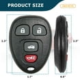 thumbnail image 3 of AKS KEYS New Replacement Keyless Remote Fob for Chevrolet Buick Cadillac 2006 - 2016 OUC60221, 3 of 6