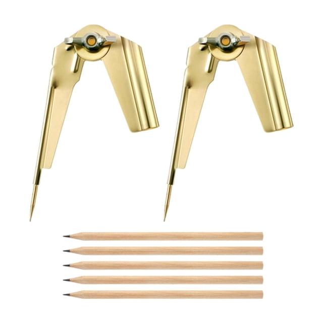 Rongfmy Pencil Compass and Scriber Engineer Gifts Sturdy Woodworking Compass Scriber 2 Scriber