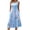 Light Blue Floral, variant on Zeagoo Summer Casual Dresses for Women Sleeveless Midi Dress Swing Tank Sundress Pleated Tshirt Dress with Pockets