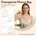 thumbnail image 2 of Transparent PET Florist Bags with Handles for Bouquets, Clear Flower Gift Bags Packaging Supplies for Baby Shower Bridal Shower Parties 13.7L11.8W4.7H Inch, 2 of 6