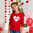 thumbnail image 7 of Girls Red Heartbeat Graphic Long Sleeve Shirt | Valentine's Day Kids Top | Soft Polyester Spandex Tee for Girls Ages 3-14 Years,Size 9-10 T, 7 of 7