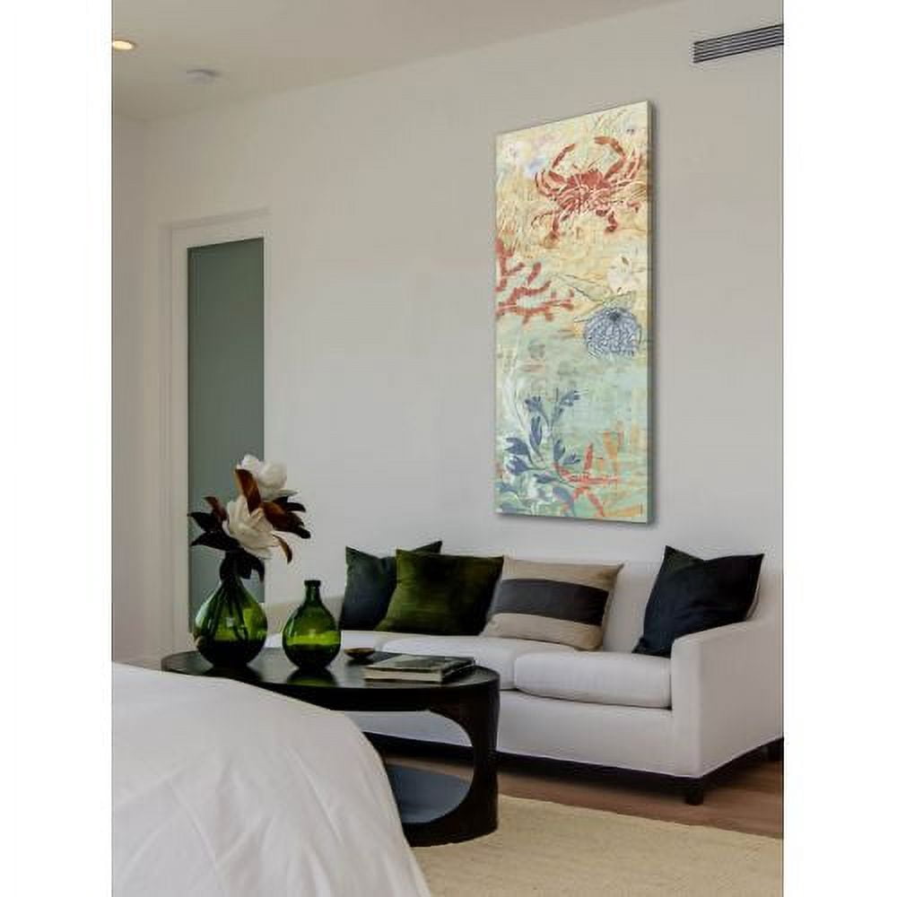 "Floral Frenzy Coastal VI" Painting Print on Canvas
