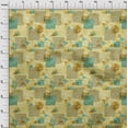 thumbnail image 3 of oneOone Cotton Poplin Twill Lime Fabric Circle & Triangle Geometric Craft Projects Decor Fabric Printed By The Yard 56 Inch Wide, 3 of 4