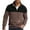 Brown, variant on Mens Sweatshirt 2025 Men's Quarter Zip Pullover Quilted Sweatshirt Pullover Long Sleeve Stand Collar Sweater Color Block Sweatshirt