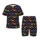 thumbnail image 1 of Balery Rainbow Butterfly Conjunto de Pijama Infantil de Manga Corta con Estampado – Ropa de Dormir de Algodón Suave-XX-Large, 1 of 6