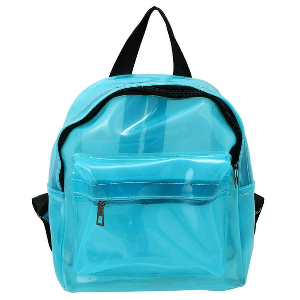 Lightweight Clear Backpack Perfect For Vacation And Shopping Activities In Blue 1Pcs