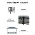 thumbnail image 5 of Huisuilinss Outdoor Gazebo,13FT Pop Up Canopy Tent,Instant Gazebo Tent,Outdoor Canopy Shelter,Sun Shade With 2 Tiers Roof & Mosquito Netting For Patio Lawn Garden Backyard & Deck, 5 of 9