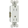 15Amp Decorator Outlet in White