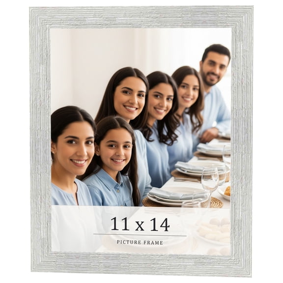 11x14 Frame White Real Wood Picture Frame Width 1.5 inches | Interior Frame Depth 0.5 inches | Barn