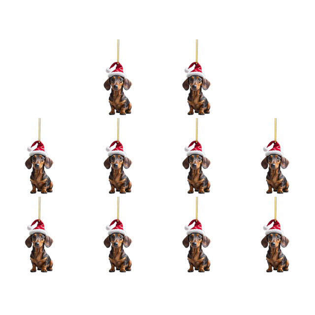 Adorno navideño para perro dibujos animados acrílico suministros fiesta en casa (D-1)