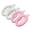 Pink and Solid White, variant on Parcelona French Eggie Oval Shell Mini Side Slide Barrette Hair Clips - 4 Pieces (TortoiseShell)