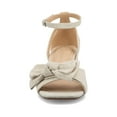 thumbnail image 6 of Journee Womens Zevi Linen Block Heel Dress Sandals, Widths Available, 6 of 9