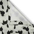 thumbnail image 6 of Ambesonne Cat Valance & Curtain, Funny House Pet Silhouettes, 55"x24", Beige Black, 6 of 6