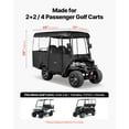 thumbnail image 2 of VEVOR Golf Cart Cover, Visible Full-Enclosure 2+2/4 Passenger Golf Cart, 420D Waterproof Oxford Fabric Club Car Cover Fits Most Carts Club Car, Yamaha, EZGO, Honda,PVC Coating & Windproof Hook Design, 2 of 9