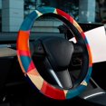 thumbnail image 6 of Geometric Cube 14.5 Inch Printing PVC Leather Auto Accessories Car Wheel Cover Steering Wheel Covers, 6 of 6