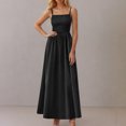 thumbnail image 5 of Sevevn Women's Solid Sleeveless Round Neck Sexy Elegant Club Party Tunic Mini Dresses Casual Vacation Dress Summer Clearance Black M, 5 of 8