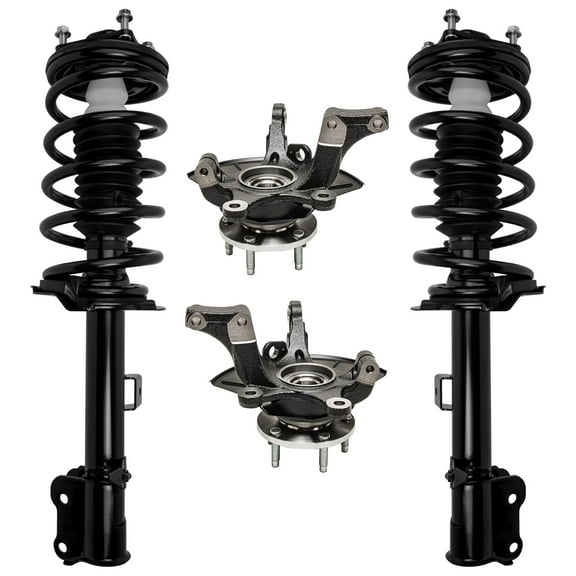 Detroit Axle - Front Steering Knuckles & Wheel Hub Bearings Struts w/Coil Spring Replacement for 2005-2012 Escape Tribute Mariner - 4pc Set