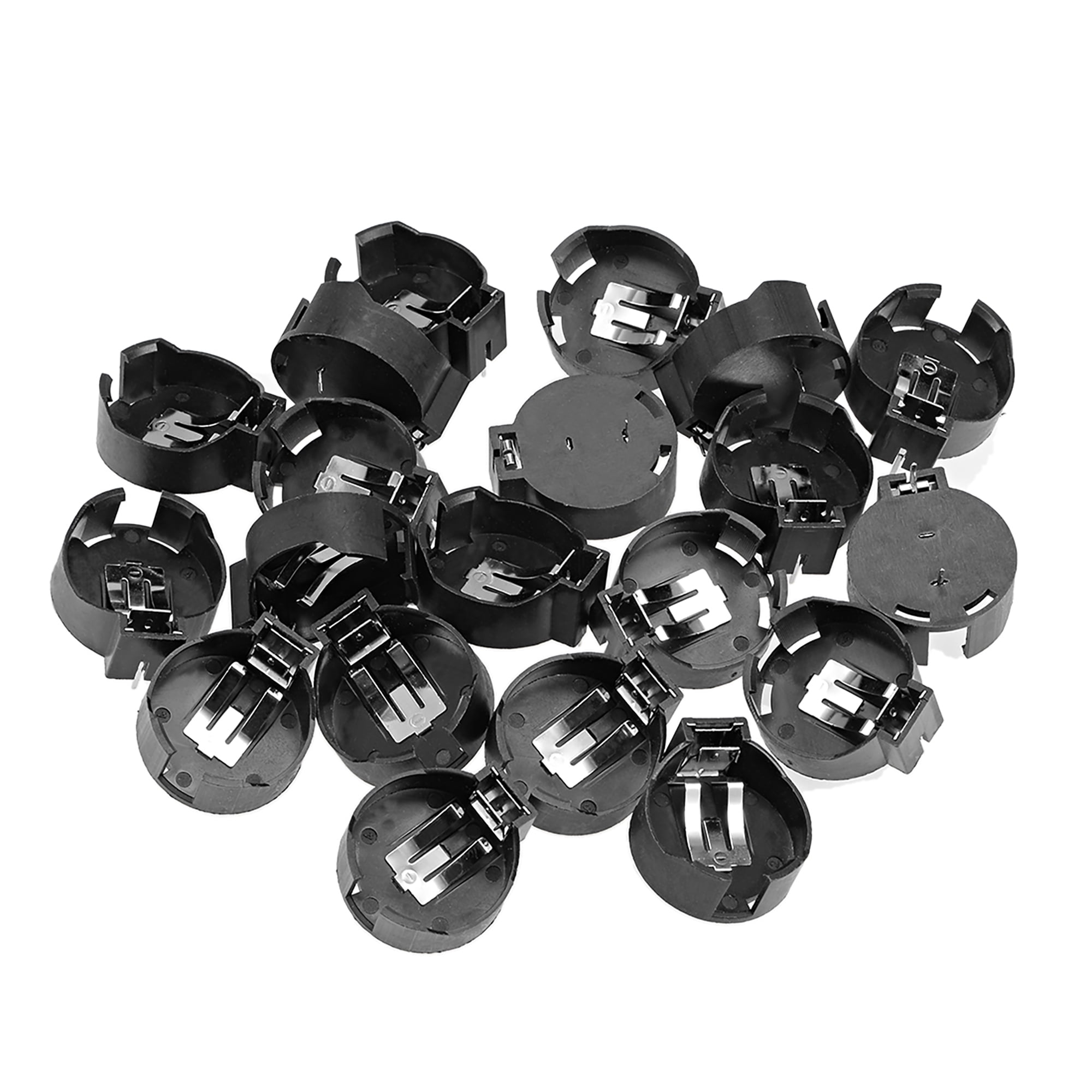 BS2477 Horizontal Black Coin Button Battery Holder Container Case 20