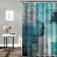 thumbnail image 3 of Shower Curtain Turquoise Modern Art Abstract Painting Shower Curtains for Bathroom Decor Teal Gray Shower Curtain Sets with Hooks Waterproof Fabric Bath Curtain Extra Long 72" X 84", 3 of 6