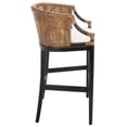thumbnail image 4 of Safavieh Brando Bar Stool with Footrest, Brown/Black, 4 of 12