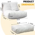 thumbnail image 6 of Stomze Bean Bag Chair with Ottoman, Comfy Bean Bag Sofa with Memory Foam, Lazy BeanBag Sofa with Footstool, Fireside Bean Bag Couch for Living Room, Bedroom, Apartment, 6 of 7