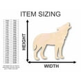 thumbnail image 2 of Unfinished Wood Howling Wolf Shape - Animal - Wildlife - Craft - up to 46" DIY 14" / 3/4", 2 of 3