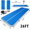thumbnail image 3 of 26FT×6.6 FT×8 IN Inflatable Air Gymnastics Track Tumbling Mat Air Mats With Electric Air Pump White Blue Mat Gymnastics Mat for Home Use, Training, Cheerleading, Water Yoga, 3 of 13