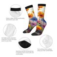 thumbnail image 3 of Rocae Colorful Wildflower Meadow for Adult Socks Casual Athletic Stretchy Loose Socks for Women Men Non-Slip Middle Tube Socks, 3 of 6