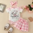 Baby Girl Outfits 69 Months Short Sleeve Cartoon Prints Romper