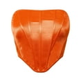 thumbnail image 5 of MESSUEN Bandeau for Women Corset Tops for Women Basic Crop Top Bustier Corset Lace Off Shoulder Vintage Sleevesless Tank Party Women's Tops Ladies Tops and Blouses Orange M, 5 of 8