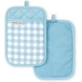 thumbnail image 1 of xianlin-KA Gingham PH Pot Holder Set, 7"x10", Blue Velvet, 1 of 4
