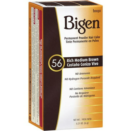 Bigen Permanent Powder Hair Color, Rich Medium Brown 56, 0.21 (Best Henna Hair Dye For Gray Hair)