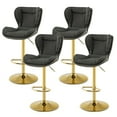 thumbnail image 1 of Gymax Tabouret de Bar Réglable, Ensemble de 4 Chaises de Bar en Leathaire avec Siège et Repose-Pieds Rembourrés, 1 of 6
