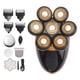 thumbnail image 1 of Afeitadora eléctrica de 7 cabezales con carga USB y cuchillas de acero inoxidable. Recortadora de barba rápida para hombre. Recortadora de pelo. Regalo dorado., 1 of 5