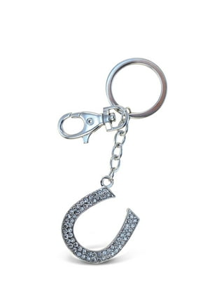 Aqua79 Football Helmet Keychain - Silver 3D Sparkling Charm Rhinestones  Fashionable Stylish Metal Alloy Durable Key Ring Bling Crystal Jewelry