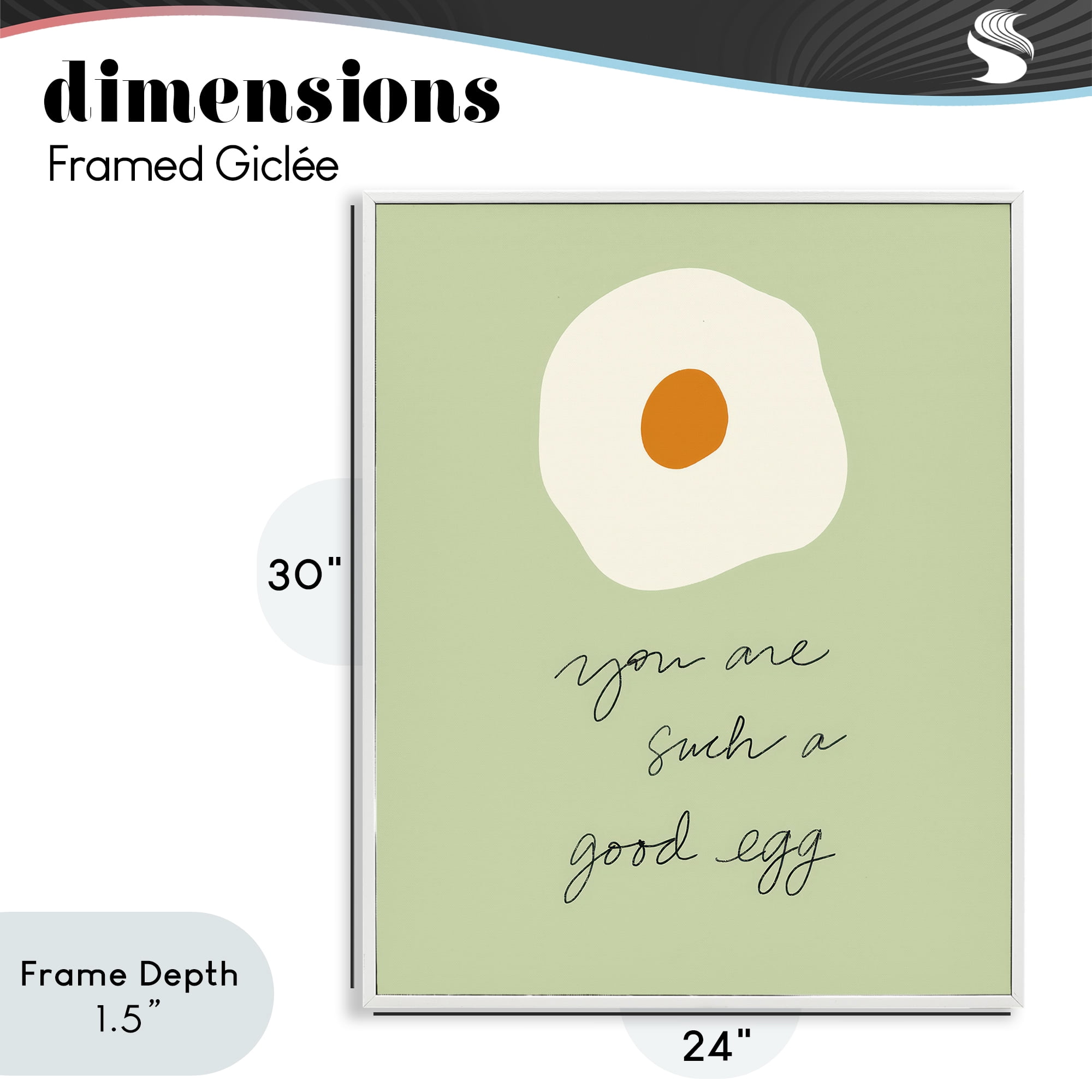 Stupell Industries You Are A Good Egg White Framed Giclee Art, design by SD Graphics Studio
