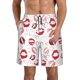 thumbnail image 1 of Fotbe Red Lips Trajes de Baño Estampados para Hombre, Shorts de Verano de Secado Rápido, Ropa de Playa, Bañadores-XX-Large, 1 of 6
