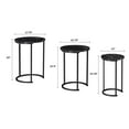 thumbnail image 2 of Lavish Home Set of 3 Nesting Tables - Round Side Tables for Living Room, 2 of 8