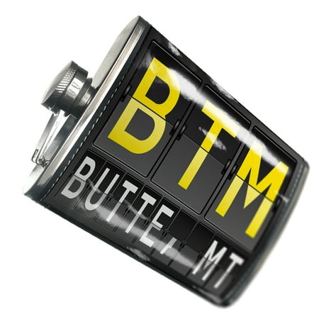 

NEONBLOND Flask BTM Airport Code for Butte MT