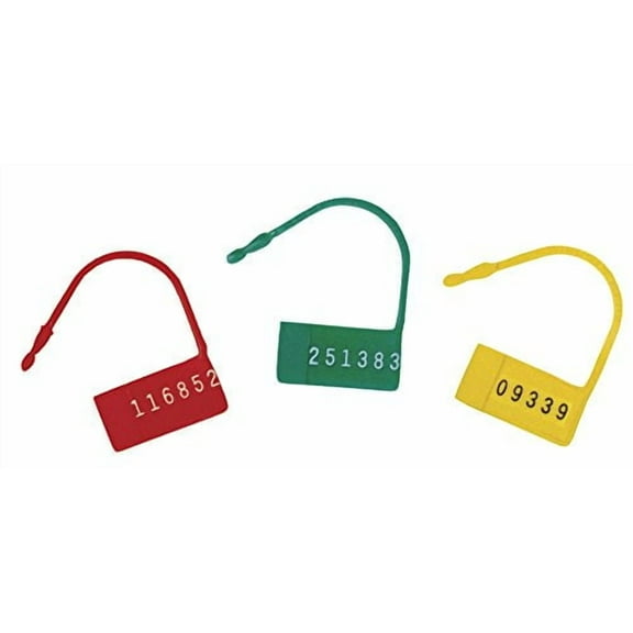 Omnimed Safety Control Seals with Numbers Red 100 Per Pack
