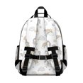 thumbnail image 3 of Unicorn and Cloud White Pattern Backpack for School, Cute School Bag with Adjustable Shoulder Straps and Padded Back, 15.25"x11.5"x5.25", 3 of 5