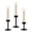 Black, variant on TickJOY Gold Candle Stick Holders, Candle Holder Set with Glass Hurricane for Dining Room, Premium Gift Set for Wedding, Fall Centerpieces for Tables, Warmly Gift for Home Decor, Christmas Decor
