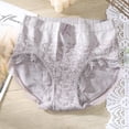 thumbnail image 3 of Womens Sexy Lace Fragmented Flower Traceless Mid Waist Tight Underpants, 3 of 3