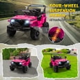 thumbnail image 4 of 12V Kids Ride on Toys Cars with Parents Control, Toddler Electric Ride on Truck Car with Early Education Function, Riding Toy with 4 Wheel Suspension, MP3, USB, Electric Vehicle for Aged 3+, Pink, 4 of 8