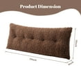 thumbnail image 2 of ANMINY Luxury Plush Velvet Headboard Pillow Bed Rest Reading Pillow, Removable & Washable Cover for Queen Beds, 2 of 9