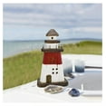 thumbnail image 4 of Nautical Decor Wooden Lighthouse Beach Themed Ornaments Coastal Ocean Decoration Decorative Wood Light HouseTable Centerpiece Tower Lights Figurine for Shelf Fireplace (Red), 4 of 7